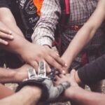 Support - People Doing Group Hand Cheer