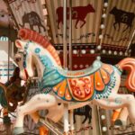 Theme - White and Blue Horse Carousel