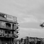 Themes - Black and white photo of a construction site