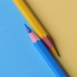 Design - Yellow and and Blue Colored Pencils